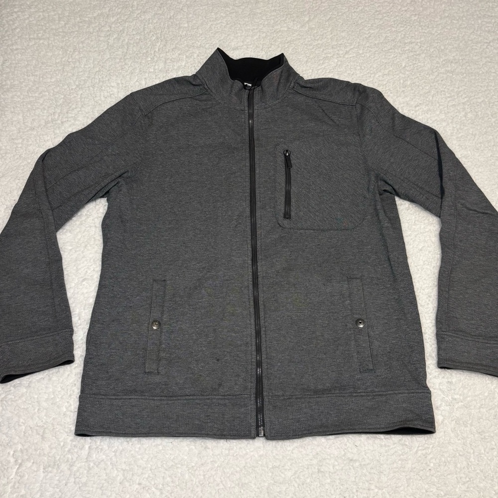 Calvin Klein Men Gray Infinite Stretch Knit Soft Shell Jacket
